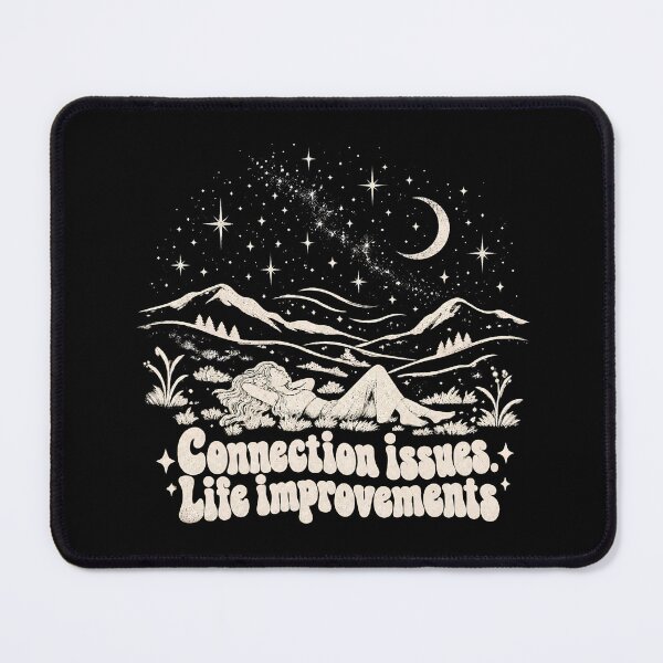 Item preview, Connection Issues, Life Improvements – Retro Starry Night Hippie designed and sold by NomadIdeasCo.