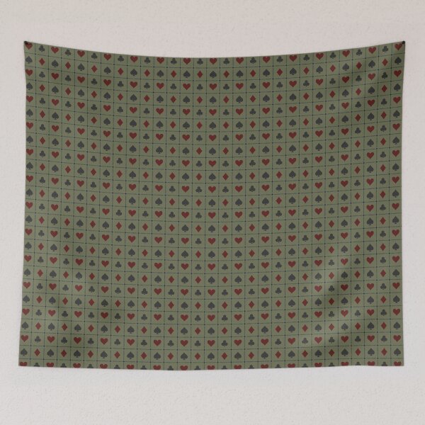 Item preview, Playing Card Suits //Olive Green Vintage Navy Burgundy // Small designed and sold by DColourMuse.