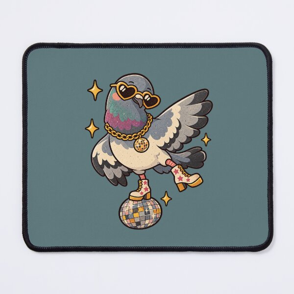 Item preview, Retro Disco Pigeon With Heart Sunglasses designed and sold by Glottopia.