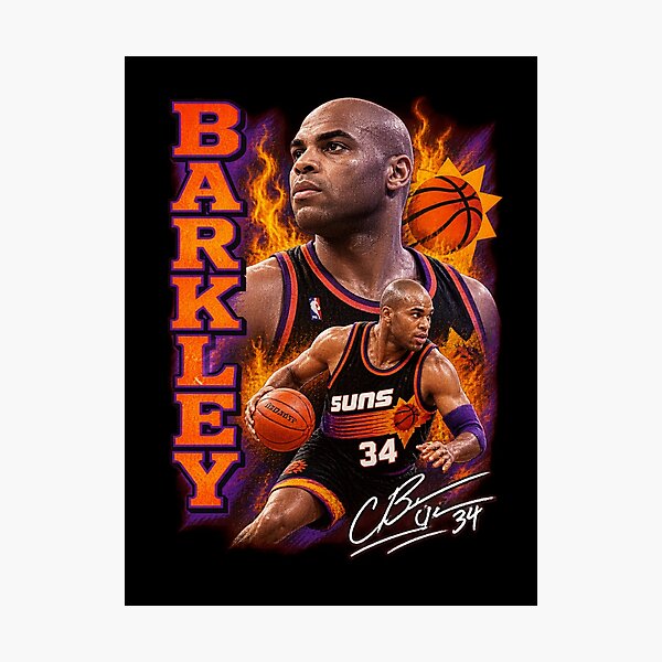 Artikelvorschau, Charles Barkley Phoenix Suns Retro Basketball Art-51 entworfen und verkauft von SheilaTonia.