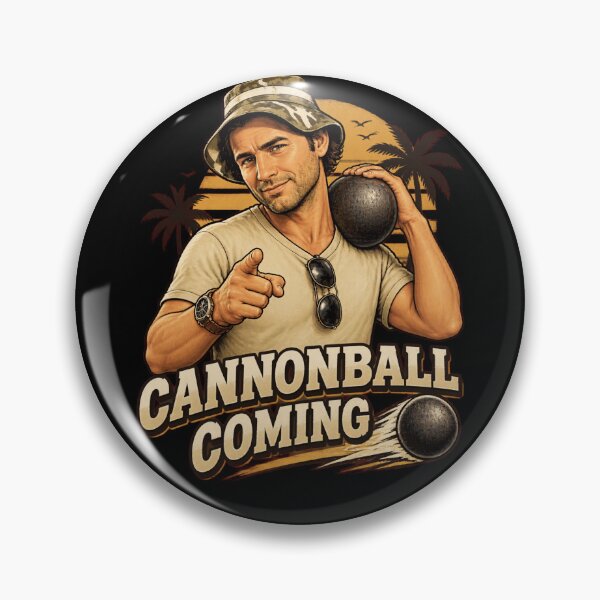 Item preview, Cannonball Coming Retro Man Pointing-14 designed and sold by SheilaTonia.