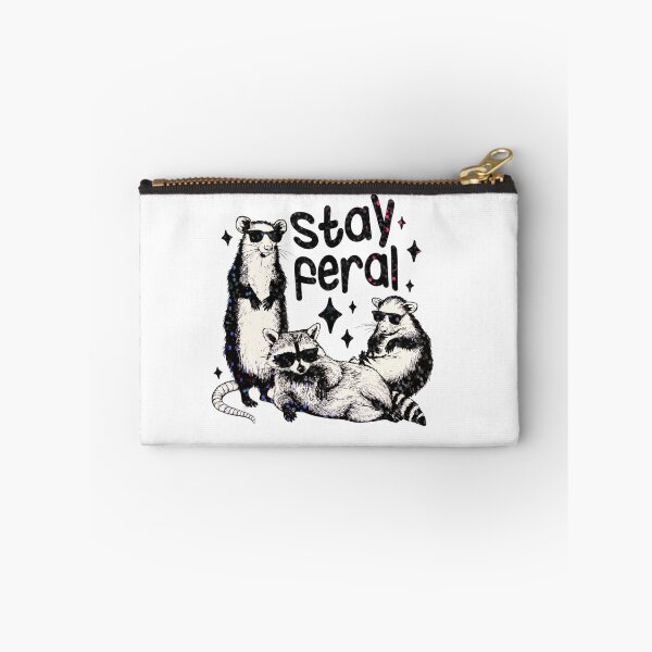 Item preview, Stay Feral Funny Racoon and Opossum Trendy Meme Sarcastic Mental Health Humor Snarky designed and sold by Ansitalo.