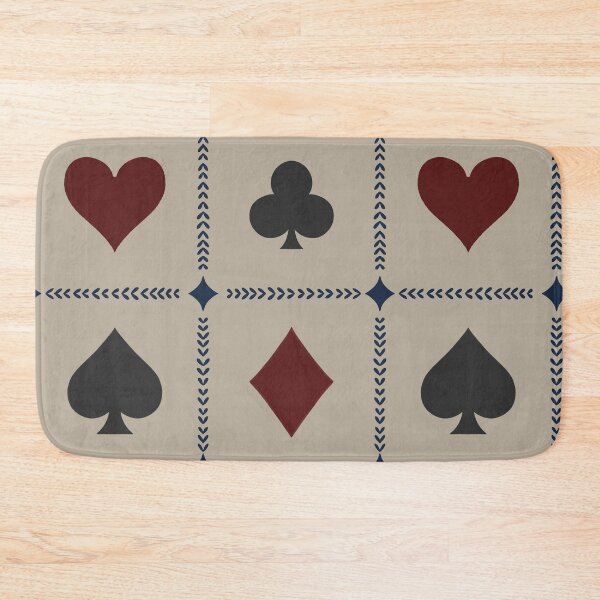 Item preview, Playing Card Suits // Warm Taupe Retro Navy Burgundy // XLarge designed and sold by DColourMuse.