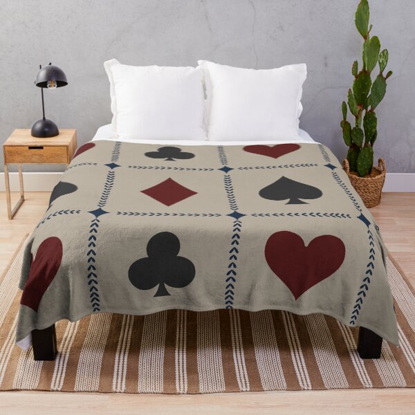 Item preview, Playing Card Suits // Warm Taupe Retro Navy Burgundy // XLarge designed and sold by DColourMuse.