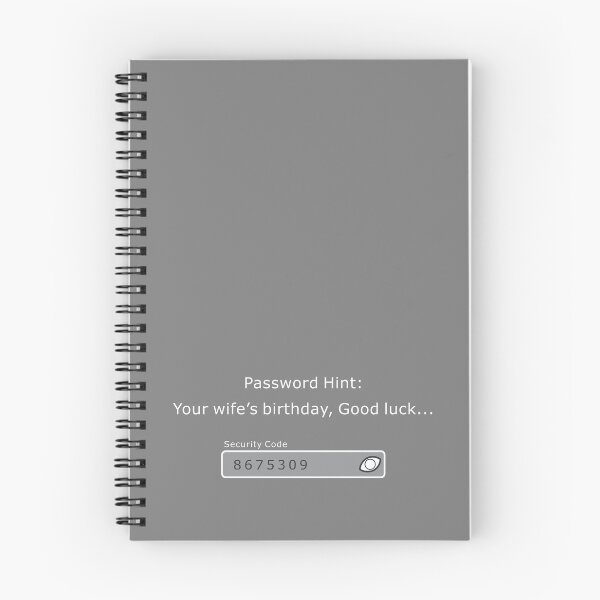 Item preview, Password Hint Your Wife's Birthday 8675309 Funny Tech Crypto Humor Art designed and sold by BrainConstip.