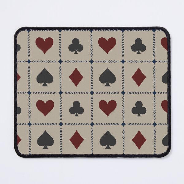 Item preview, Playing Card Suits // Warm Taupe Retro Navy Burgundy // Large designed and sold by DColourMuse.