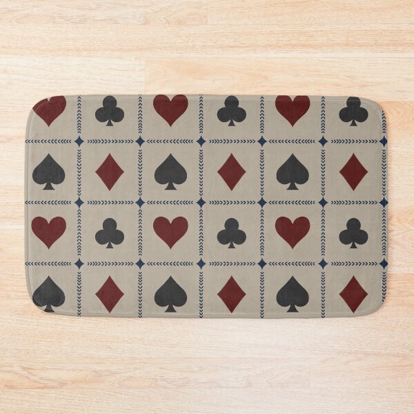 Item preview, Playing Card Suits // Warm Taupe Retro Navy Burgundy // Large designed and sold by DColourMuse.