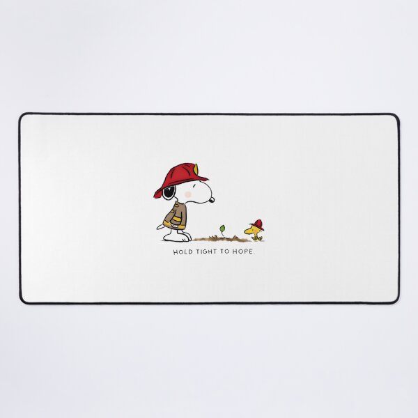 Item preview, Snoopy Firefighter Holding Tight to Hope Inspirational Design designed and sold by Mikeall.