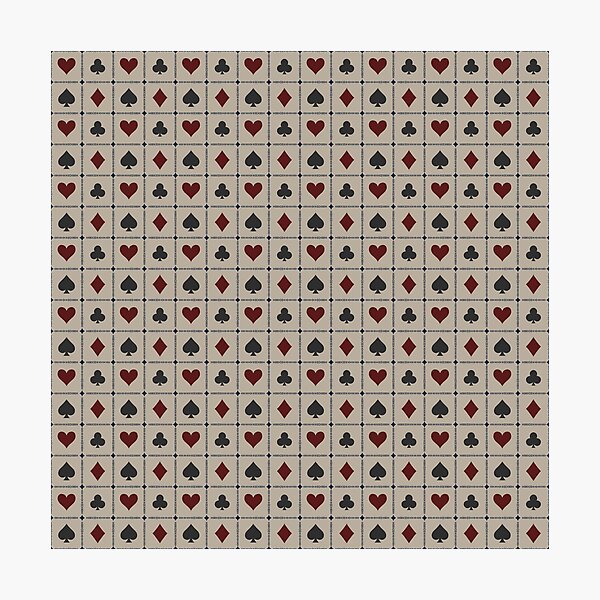 Item preview, Playing Card Suits // Warm Taupe Retro Navy Burgundy // small designed and sold by DColourMuse.