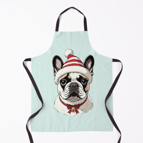 Item preview, French Bulldog with Christmas hat designed and sold by DIGOR shop.