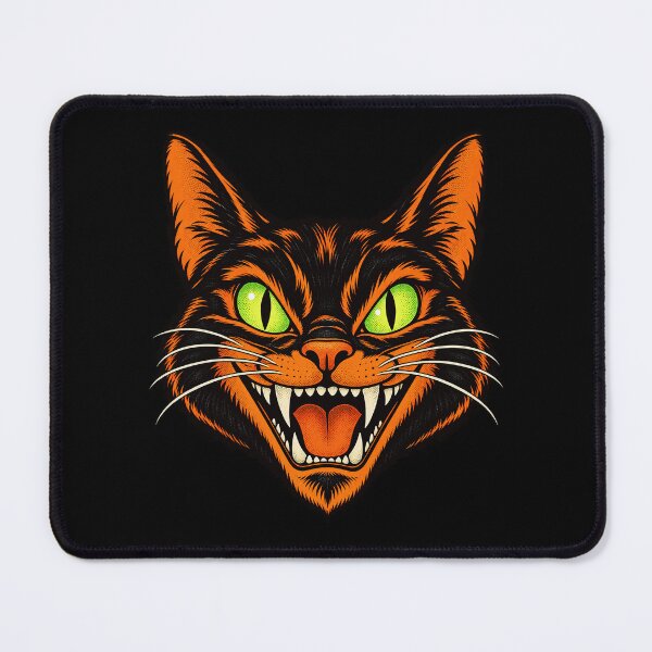 Item preview, Grinning Cheshire Black Cat Head Wicked Fangs Halloween designed and sold by adiencarteras.