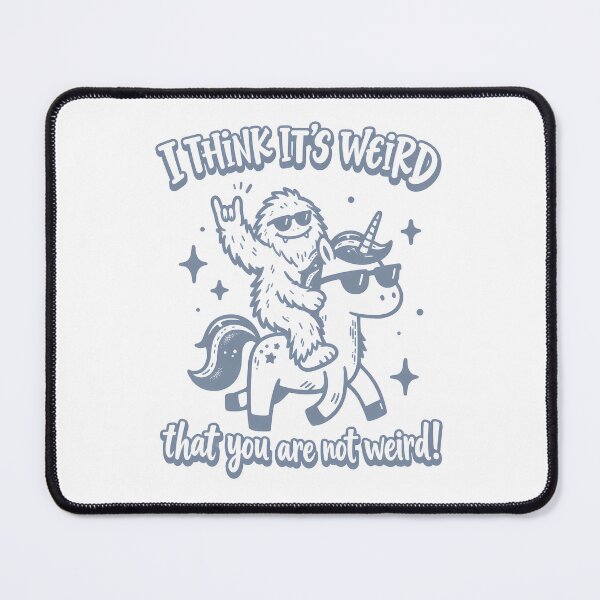 Item preview, I Think It’s Weird Sasquatch Unicorn Cartoon designed and sold by ShirtWreck.