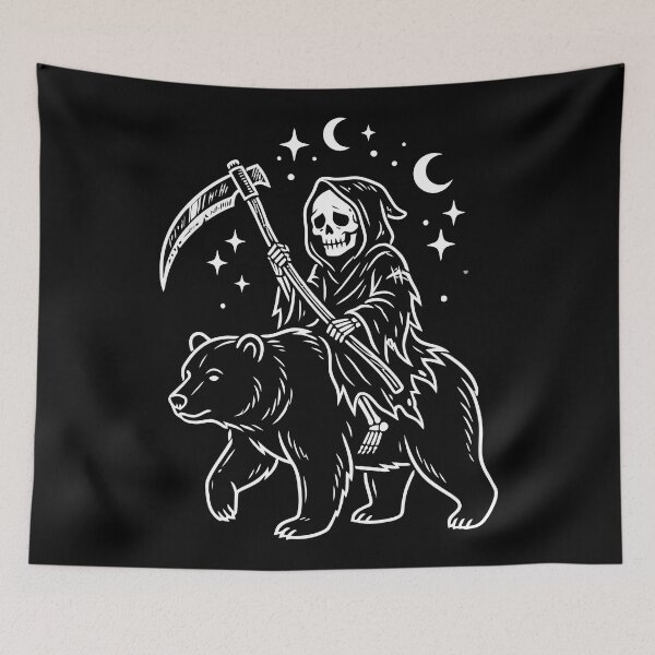 Item preview, Grim Reaper Riding Bear designed and sold by Amir Faysal.