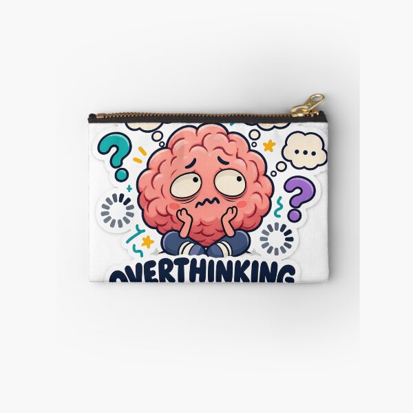 Item preview, Overthinking Loading - Funny Brain Anxiety Art designed and sold by SnapStickerHub.