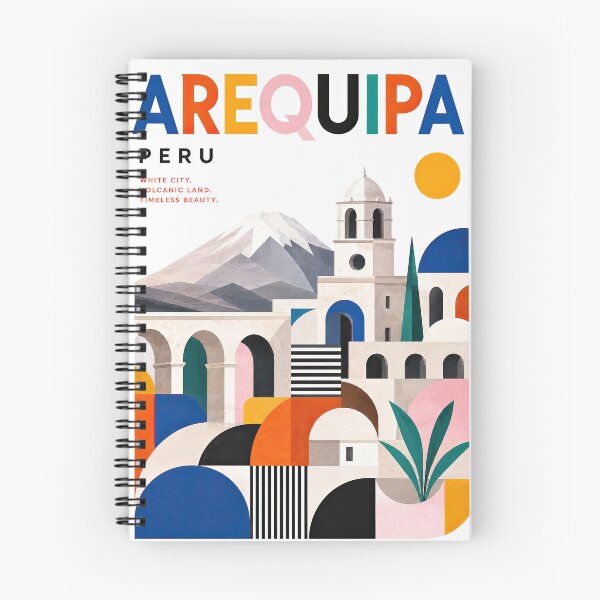 Item preview, Colorful geometric travel poster for Arequipa, Peru featuring designed and sold by ckybe.