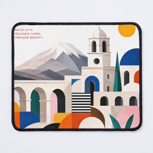 Item preview, Colorful geometric travel poster for Arequipa, Peru featuring designed and sold by ckybe.