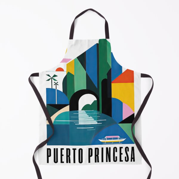 Item preview, Geometric travel poster depicting Puerto Princesa, Philippines w designed and sold by ckybe.