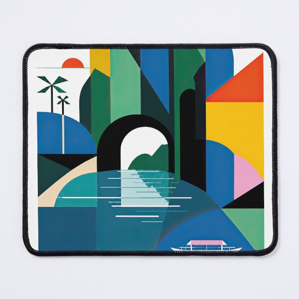 Item preview, Geometric travel poster depicting Puerto Princesa, Philippines w designed and sold by ckybe.
