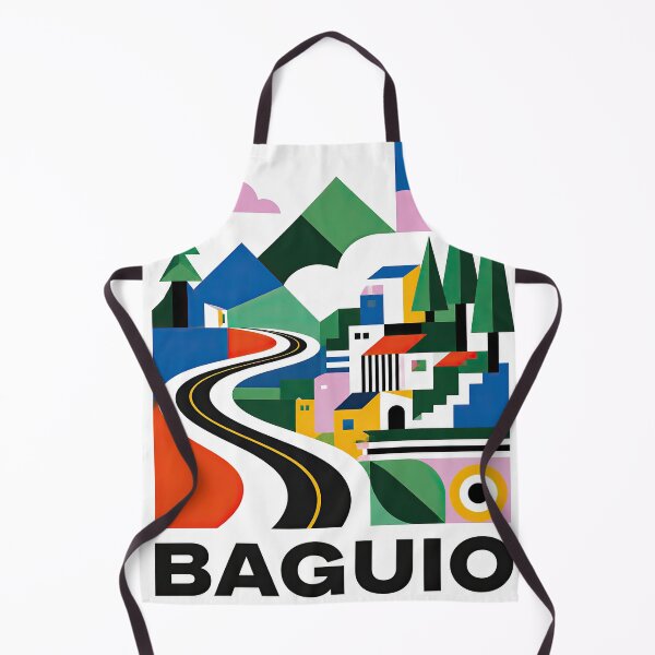Item preview, Colorful geometric travel poster depicting a winding road, designed and sold by ckybe.