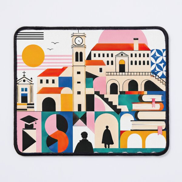 Item preview, Colorful geometric illustration of Portuguese architecture, land designed and sold by ckybe.