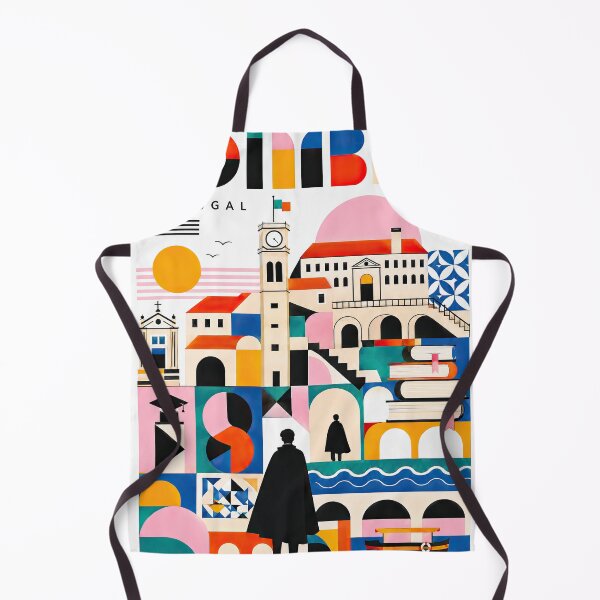 Item preview, Colorful geometric illustration of Portuguese architecture, land designed and sold by ckybe.