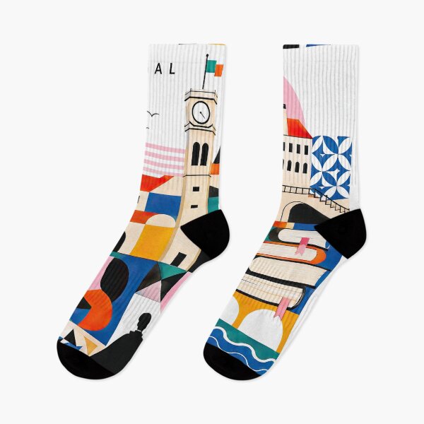 Item preview, Colorful geometric illustration of Portuguese architecture, land designed and sold by ckybe.