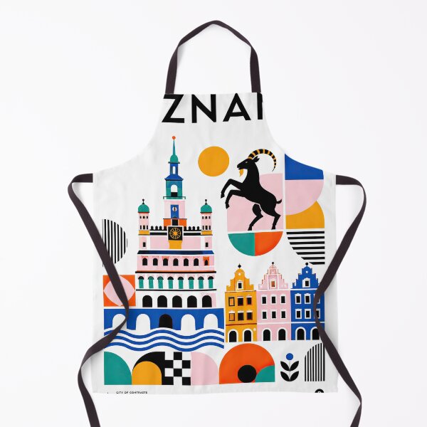 Item preview, Poznan Poland travel poster featuring colorful architectural ill designed and sold by ckybe.
