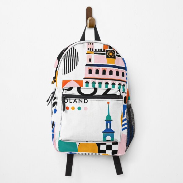 Item preview, Poznan Poland travel poster featuring colorful architectural ill designed and sold by ckybe.