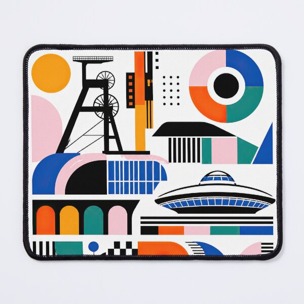 Item preview, Geometric poster celebrating Katowice, Poland, with colorful arc designed and sold by ckybe.