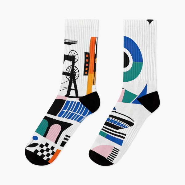 Item preview, Geometric poster celebrating Katowice, Poland, with colorful arc designed and sold by ckybe.