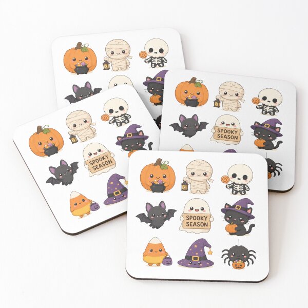 Item preview, Kawaii Spooky Season Halloween Collection - Ghost Pumpkin Mummy Art  designed and sold by Modern Antique Atelier .