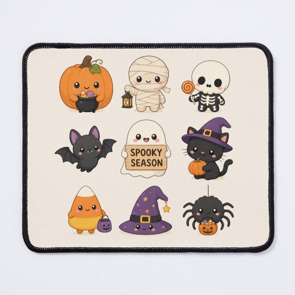 Item preview, Kawaii Spooky Season Halloween Collection - Ghost Pumpkin Mummy Art  designed and sold by Modern Antique Atelier .