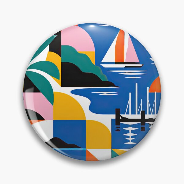 Item preview, Colorful Puerto Rico travel poster featuring geometric coastal designed and sold by ckybe.
