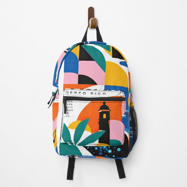 Item preview, Colorful Puerto Rico travel poster featuring geometric coastal designed and sold by ckybe.