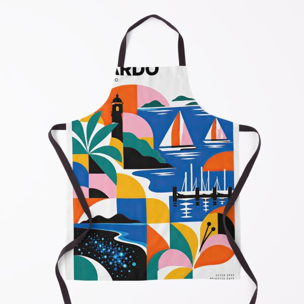 Item preview, Colorful Puerto Rico travel poster featuring geometric coastal designed and sold by ckybe.
