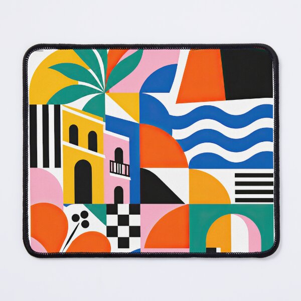 Item preview, Colorful geometric travel poster celebrating San Juan, Puerto designed and sold by ckybe.