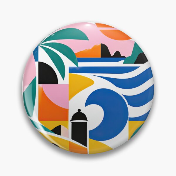 Item preview, Colorful geometric travel poster for Aguadilla, Puerto Rico designed and sold by ckybe.