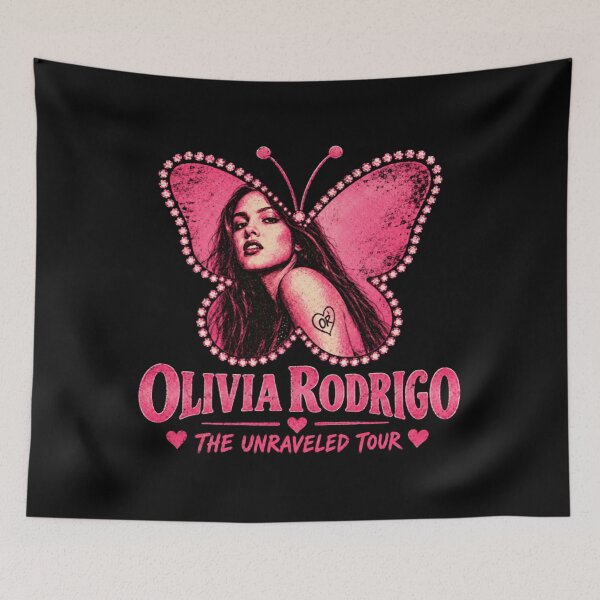 Item preview, Olivia Rodrigo, The Unraveled Tour, Pink Butterfly, Olivia Rodrigo Concert designed and sold by orvnealar.