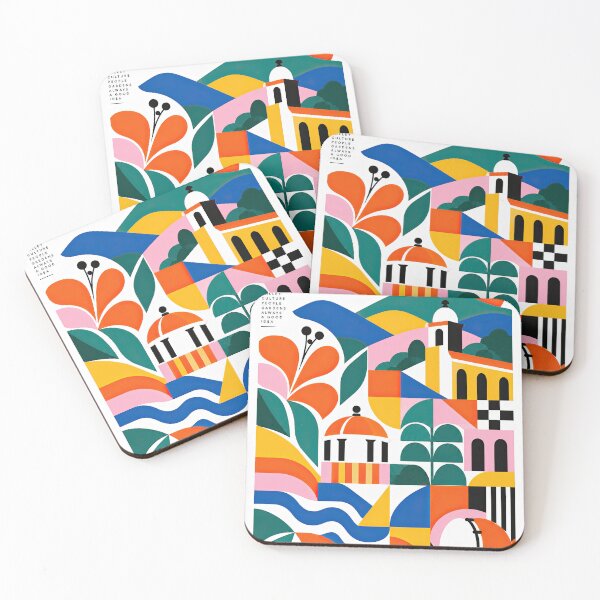 Item preview, Colorful geometric poster depicting Caguas, Puerto Rico, with designed and sold by ckybe.