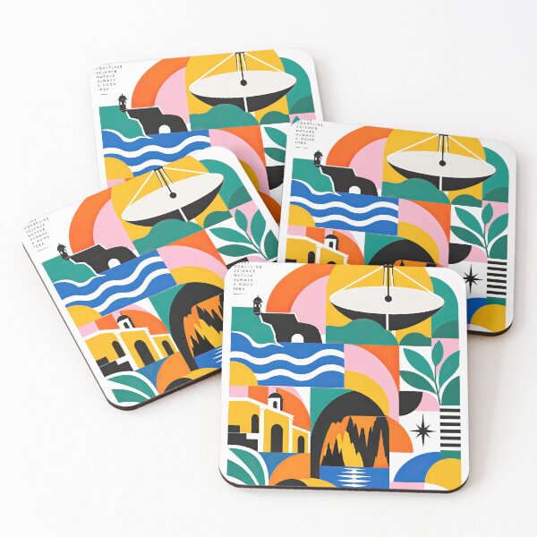 Item preview, Colorful geometric travel poster celebrating Arecibo, Puerto Ric designed and sold by ckybe.