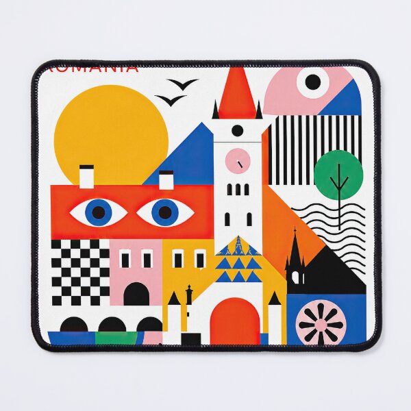 Item preview, Colorful geometric architectural poster for Sibiu, Romania, feat designed and sold by ckybe.