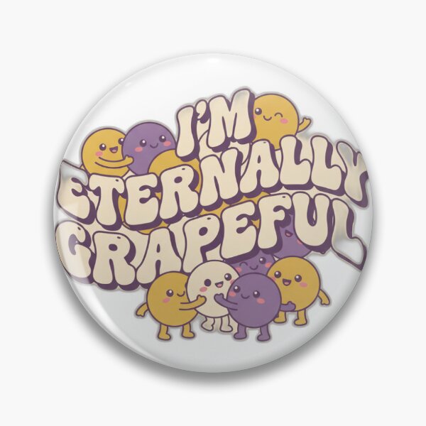 Item preview, I'm Eternally Grapeful - Cute Gratitude Pun T-Shirt designed and sold by Viviglow.