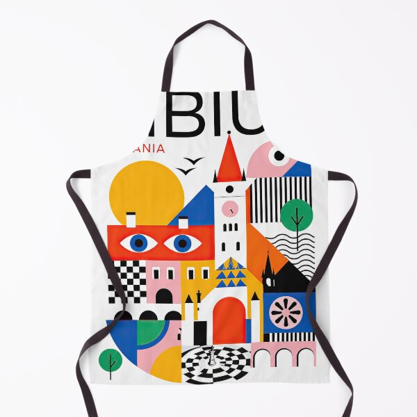 Item preview, Colorful geometric architectural poster for Sibiu, Romania, feat designed and sold by ckybe.