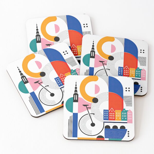 Item preview, Colorful geometric Copenhagen, Denmark poster featuring abstract designed and sold by ckybe.
