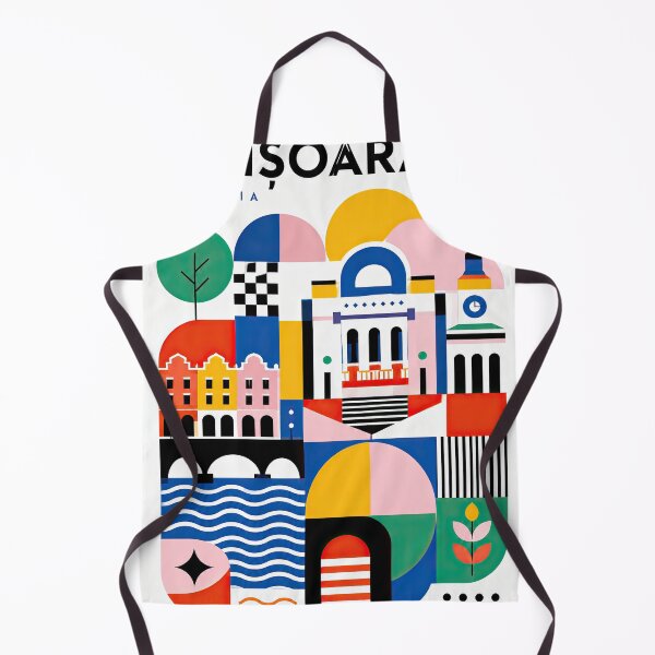 Item preview, Colorful geometric illustration of Timi?oara, Romania, featuring designed and sold by ckybe.