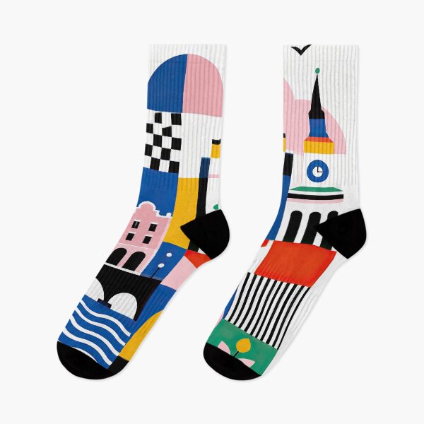 Item preview, Colorful geometric illustration of Timi?oara, Romania, featuring designed and sold by ckybe.