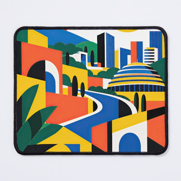 Item preview, Colorful geometric illustration of Kigali, Rwanda featuring mode designed and sold by ckybe.