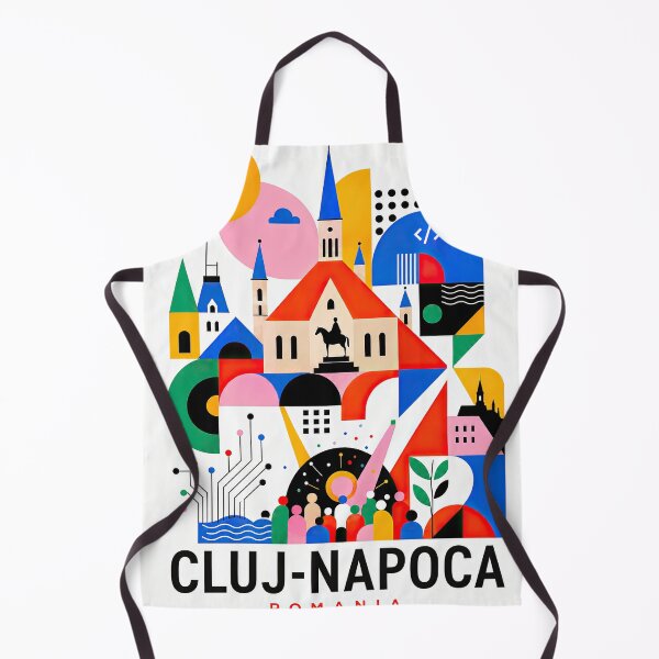 Item preview, Colorful geometric illustration of Cluj-Napoca featuring stylize designed and sold by ckybe.