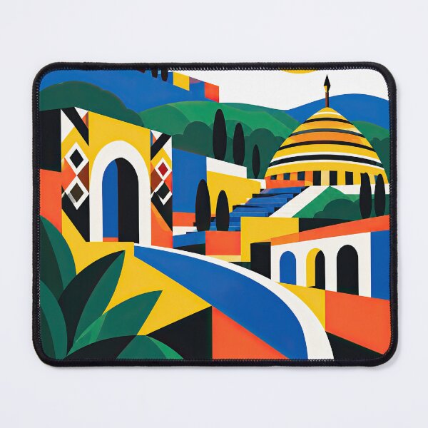 Item preview, Colorful geometric illustration of Nyanza, Rwanda, featuring a designed and sold by ckybe.