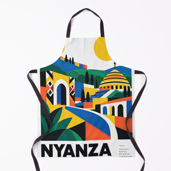 Item preview, Colorful geometric illustration of Nyanza, Rwanda, featuring a designed and sold by ckybe.
